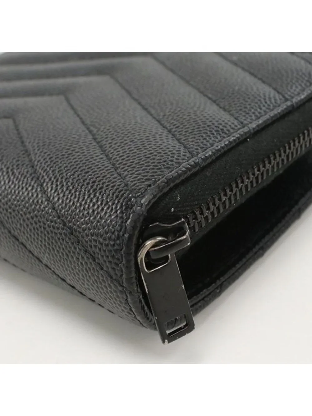 ★SOLD★ Saint Laurent Zip Around Wallet Monogram Compact Bifold Calf - Picture 9 of 10